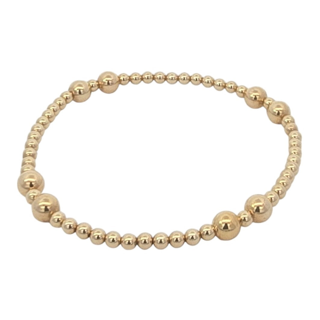 3mm & 5mm Section Design Beaded Stacking Bracelet