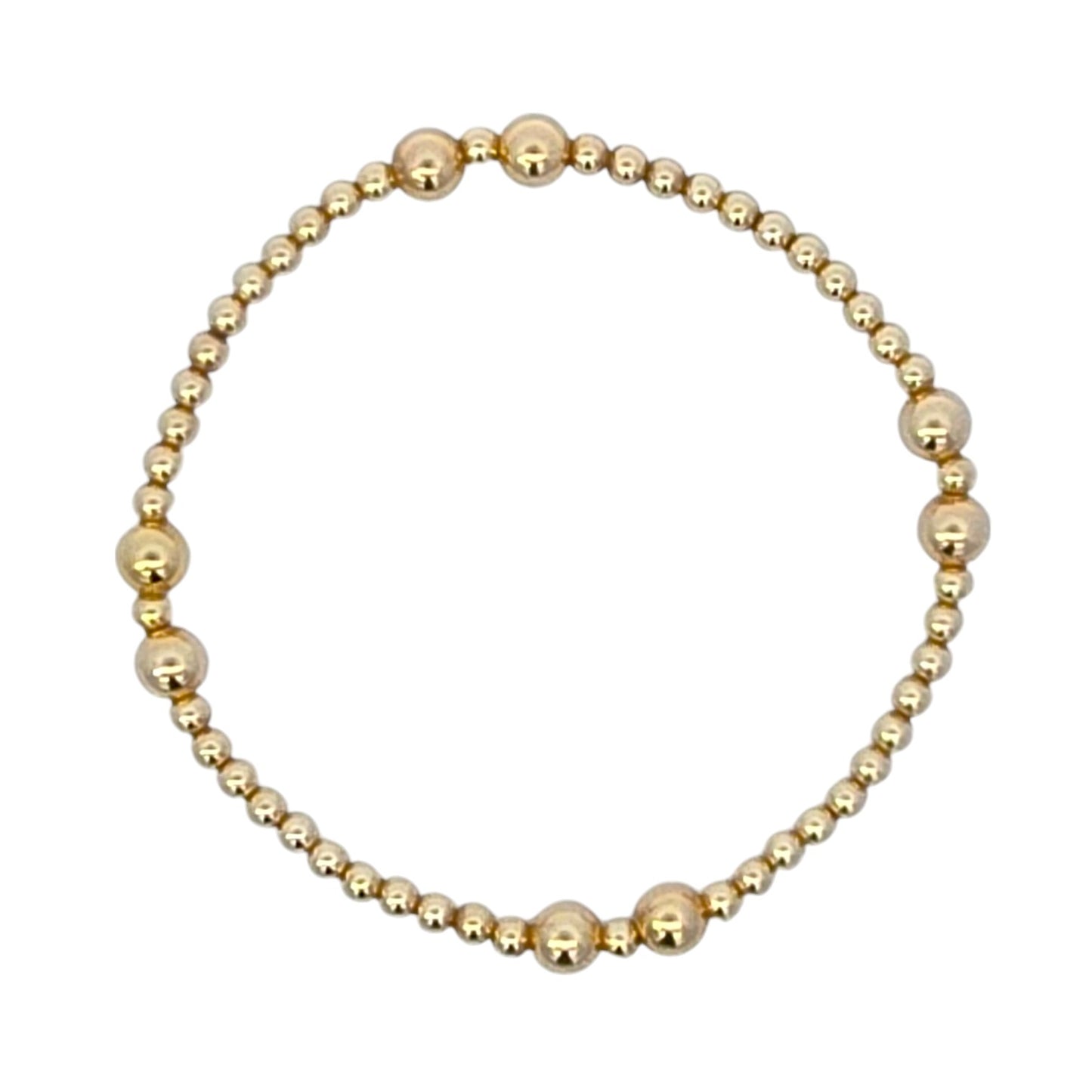 3mm & 5mm Section Design Beaded Stacking Bracelet