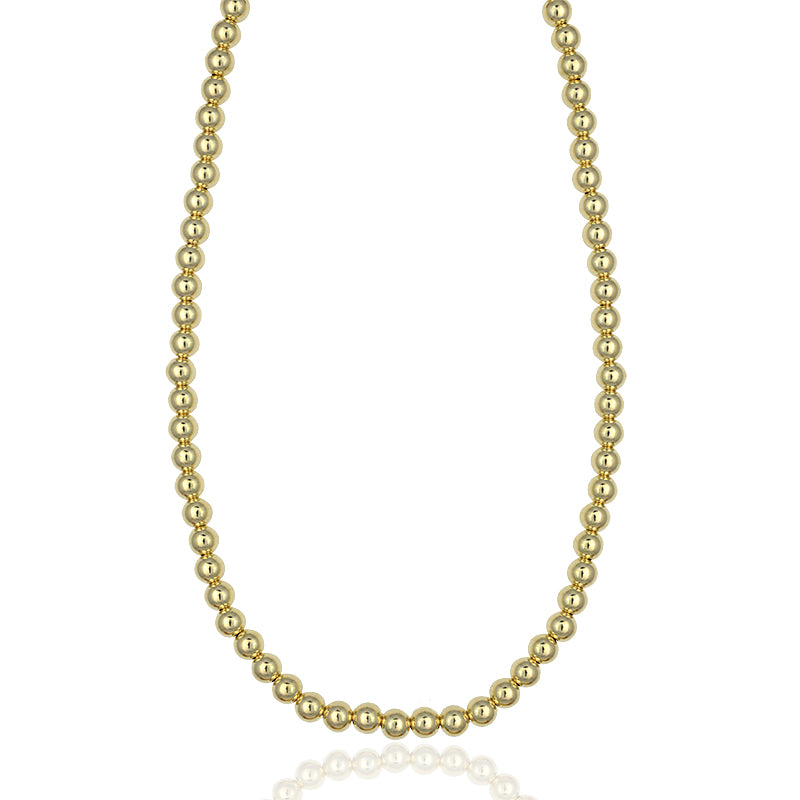 Anela 14 kt Gold Filled 5mm Beaded Necklace for Layering