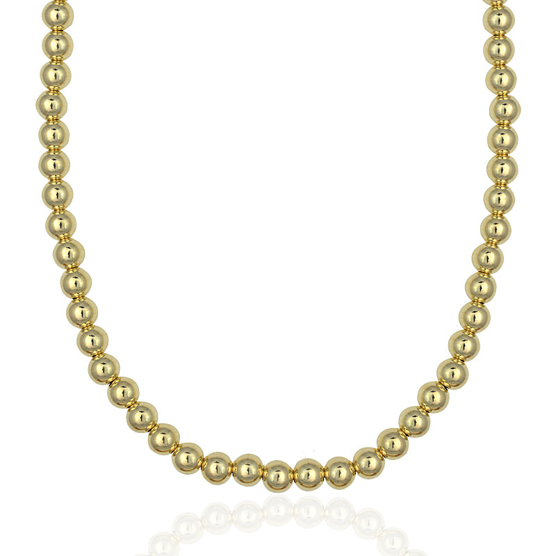 Anela 14 kt Gold Filled 5mm Beaded Necklace for Layering