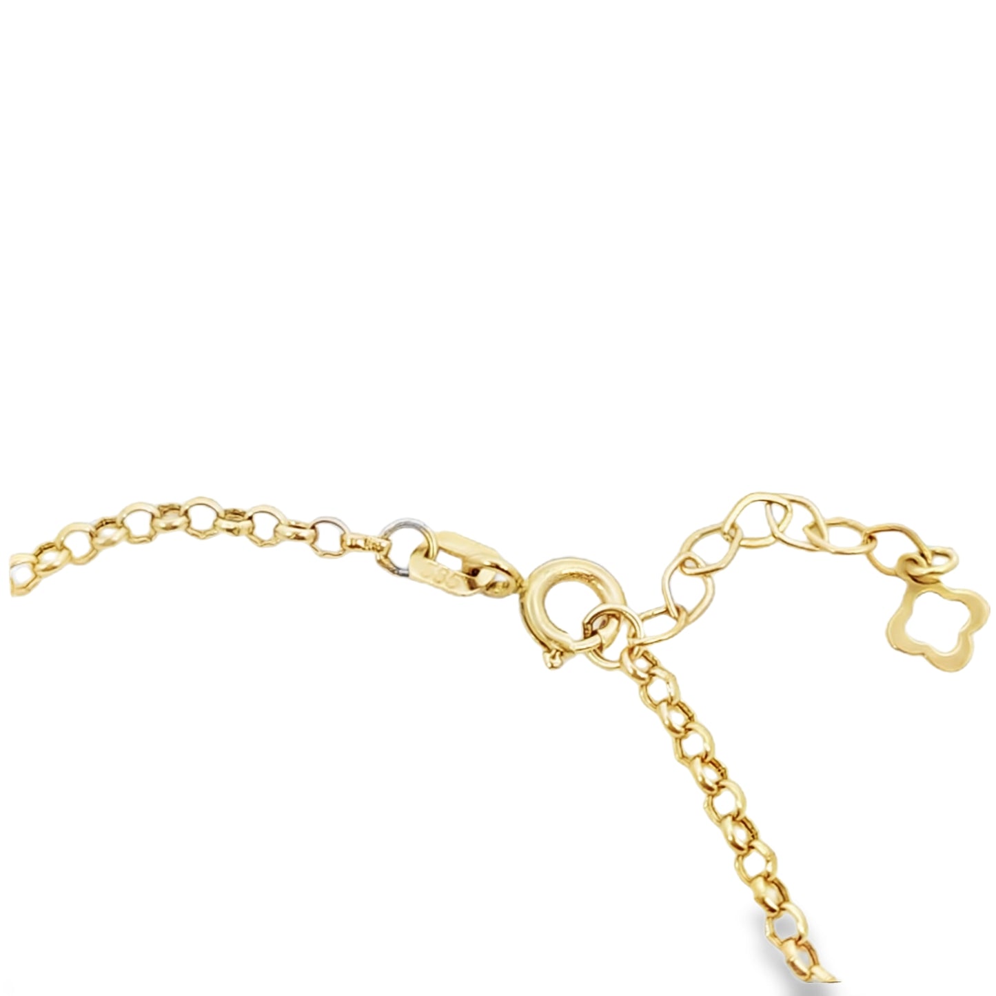 Solid 14K Gold Clover Bracelet – Turquoise Gemstone