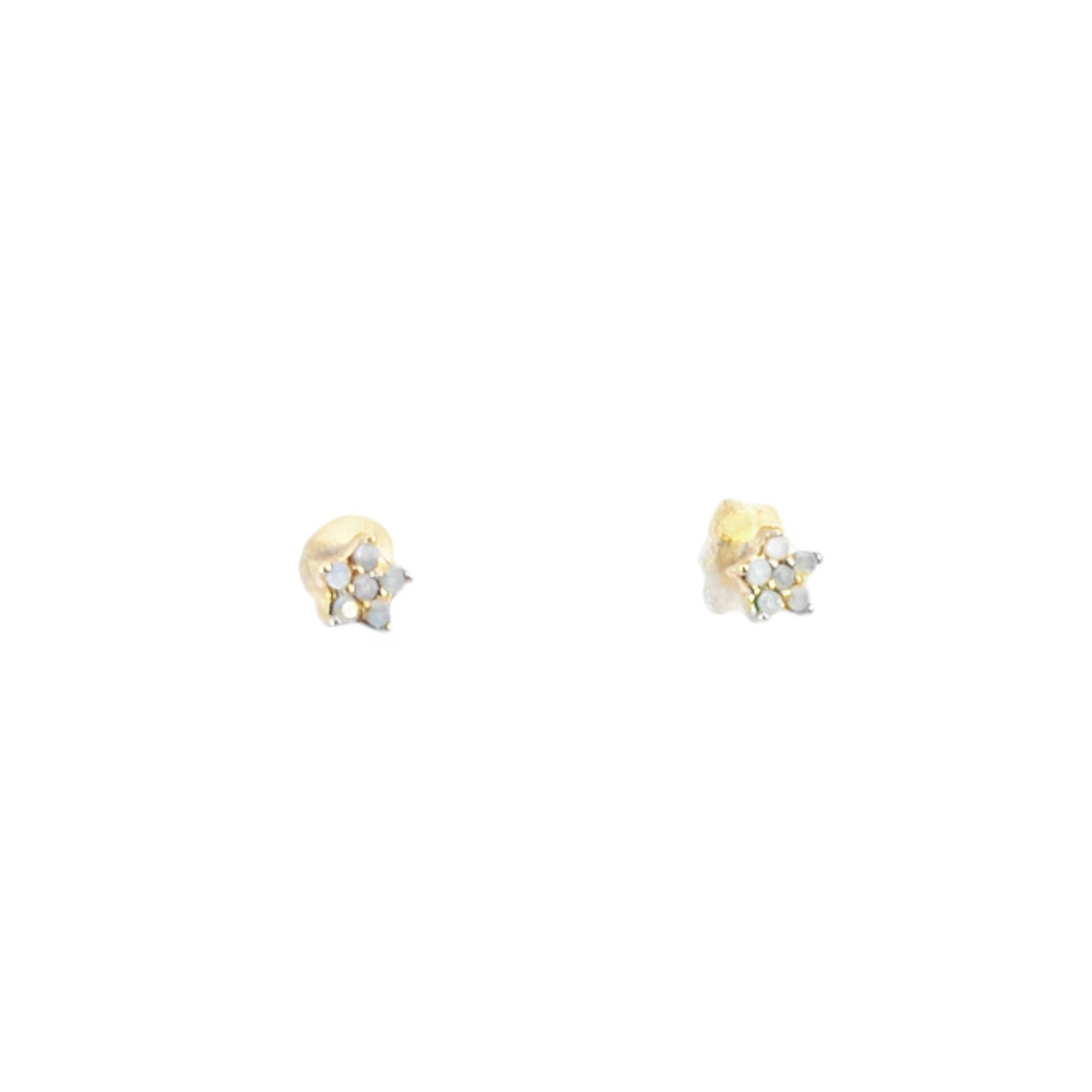14K Gold Star Earrings with Diamonds β Delicate & Hypoallergenic