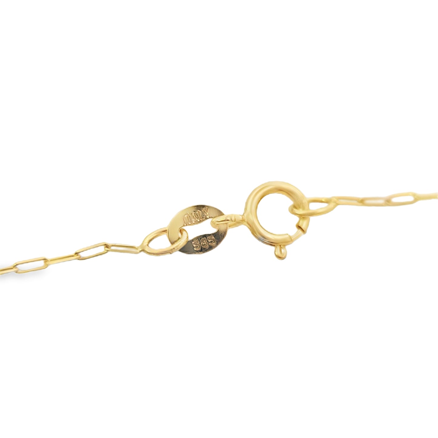 14kt Solid Gold Evil Eye Pendant Necklace with Diamonds and Turquoise