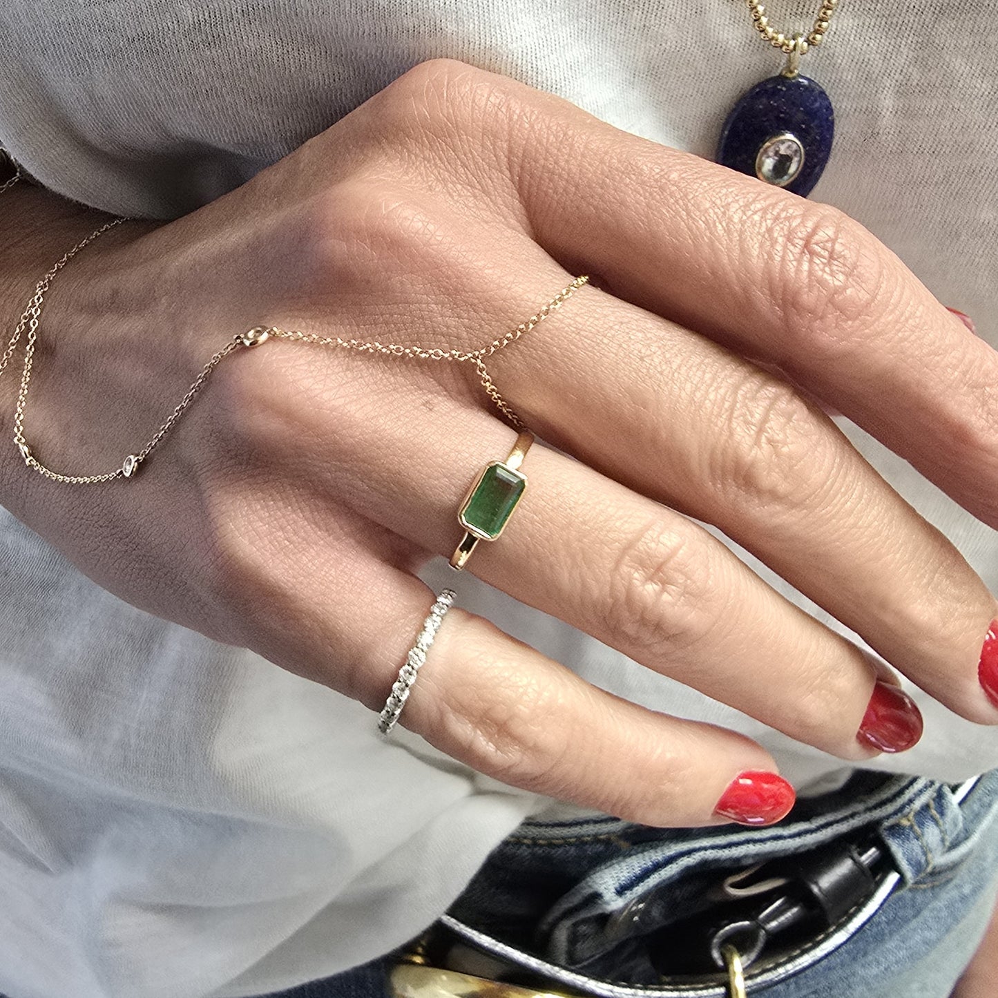 Handmade 14K Gold Emerald Ring – May Birthstone Jewelry