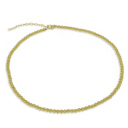 Anela 14 kt Gold Filled 3mm Beaded Necklace for Layering