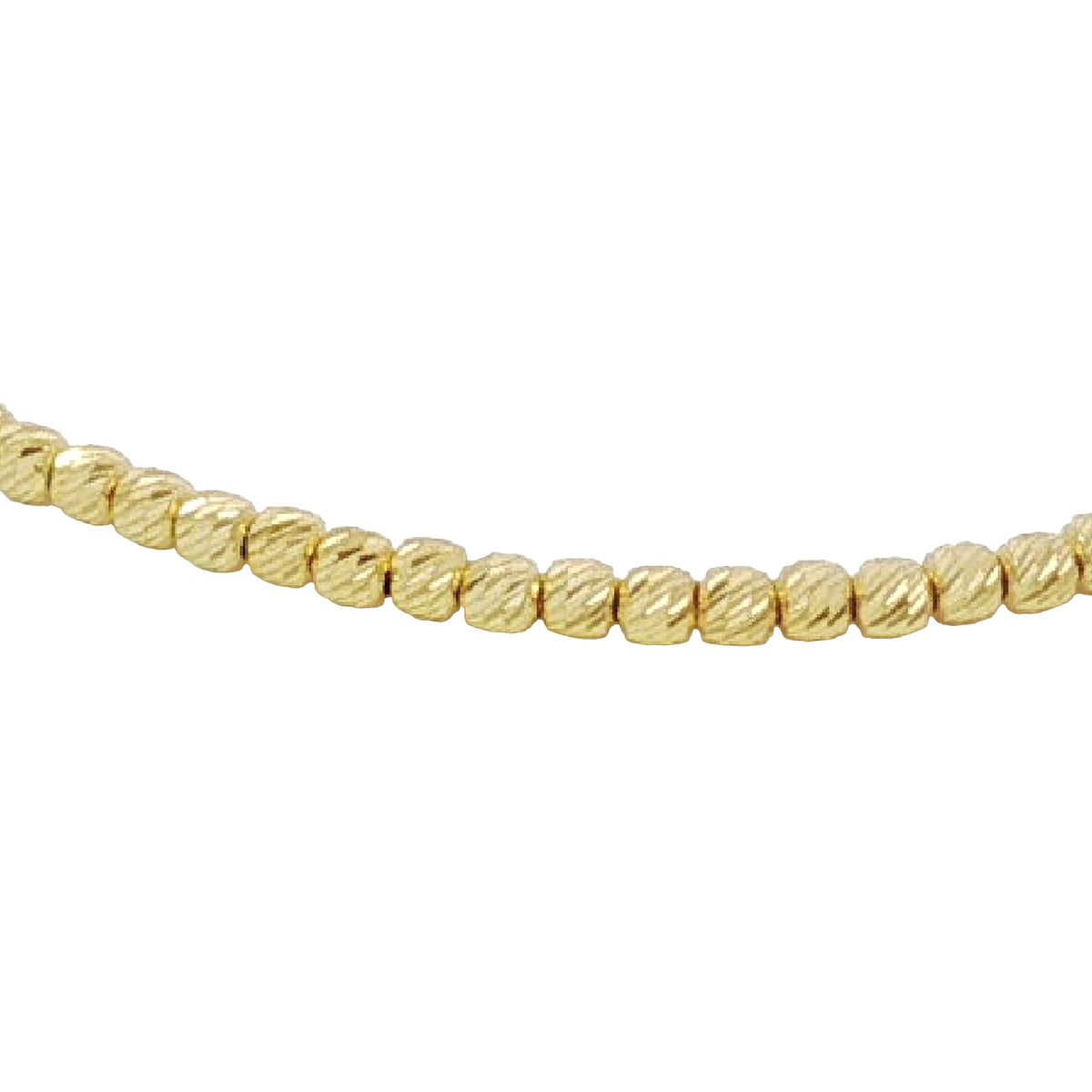 14k Solid Gold Diamond Cut Bracelet