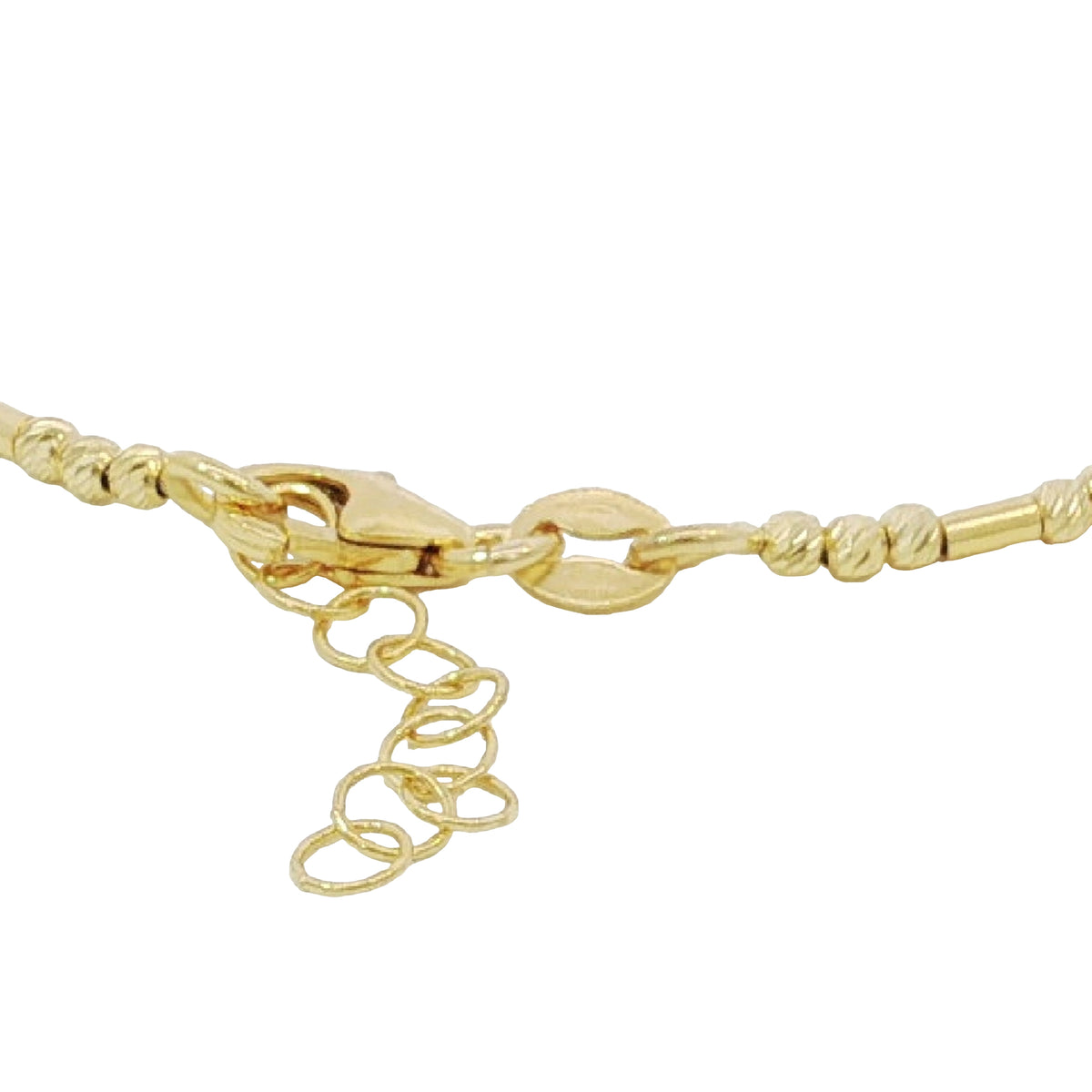 14k Solid Gold Diamond Cut Tube Bracelet