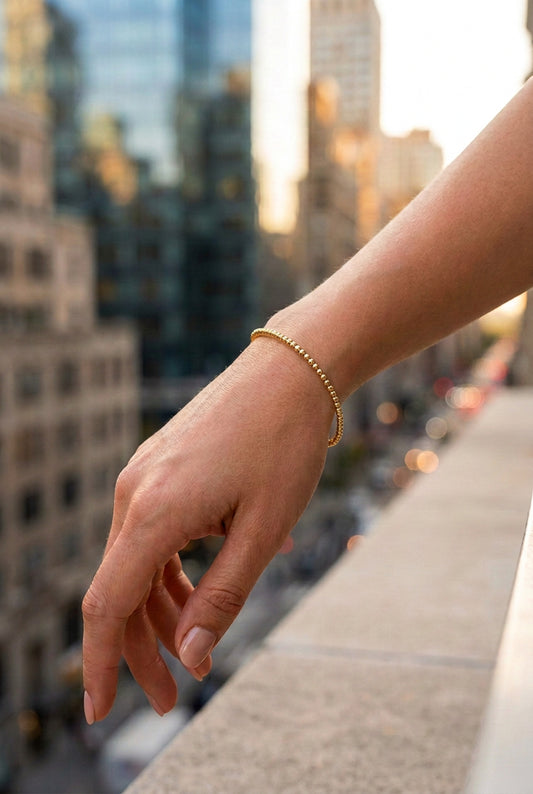 14k Solid Gold Diamond Cut Thick Bangle