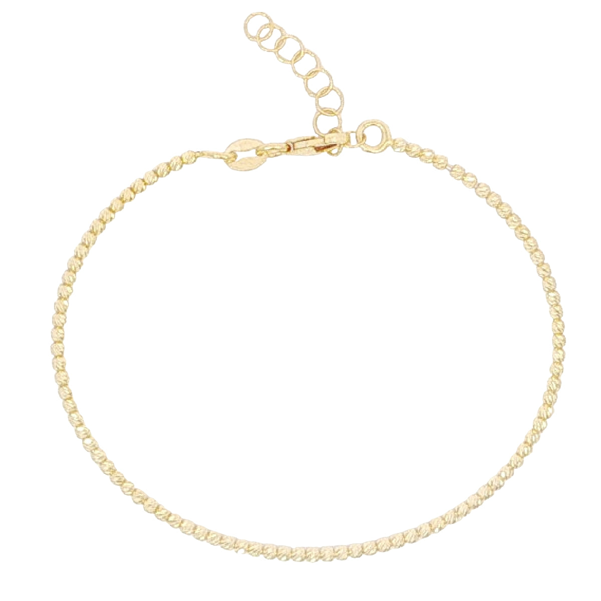 14k Solid Gold Diamond Cut Thick Bangle