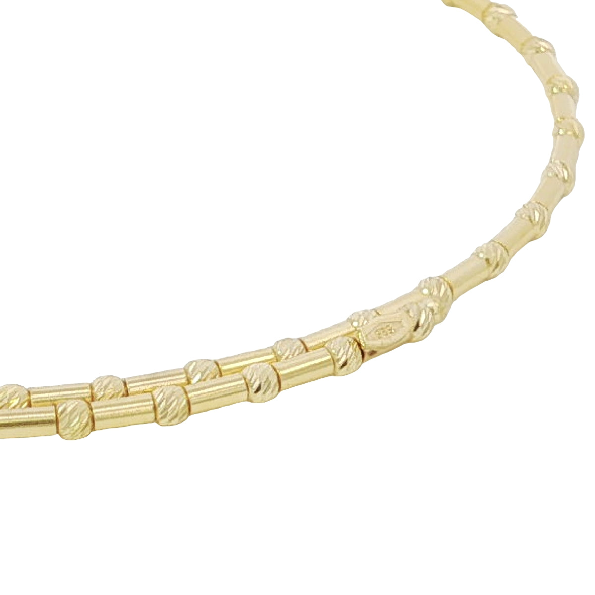 14k Solid Gold Diamond Cut Spiral Bangle