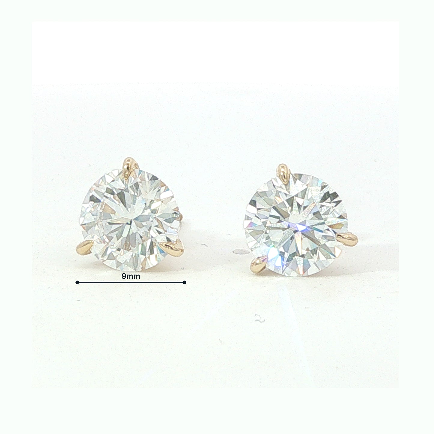 5.00 CT. T.W. Round Lab Grown Diamond Martini Stud Earrings