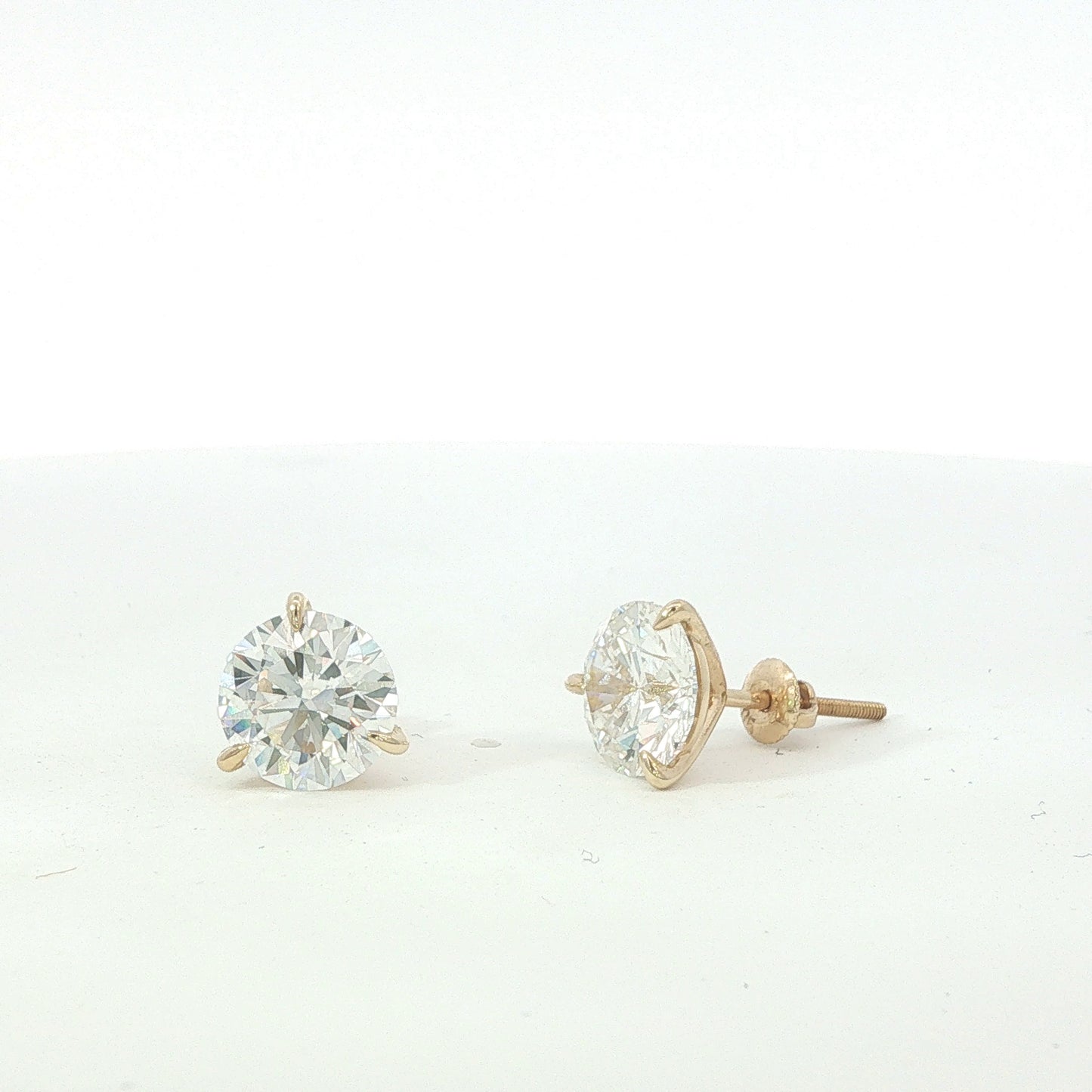 5.00 CT. T.W. Round Lab Grown Diamond Martini Stud Earrings