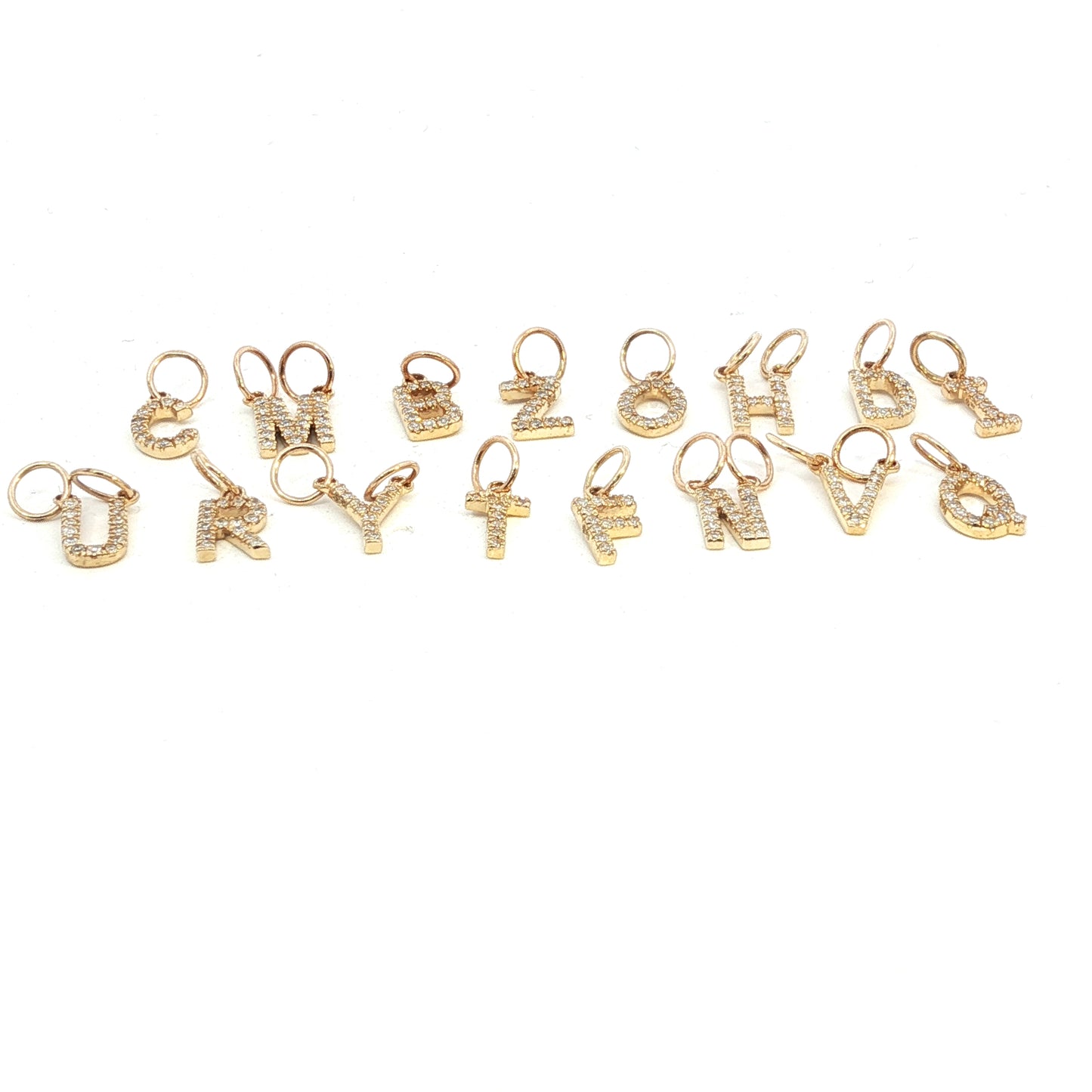 14K Solid Gold Diamond Initial Necklace – Personalized Letter Pendant - Gift for Her