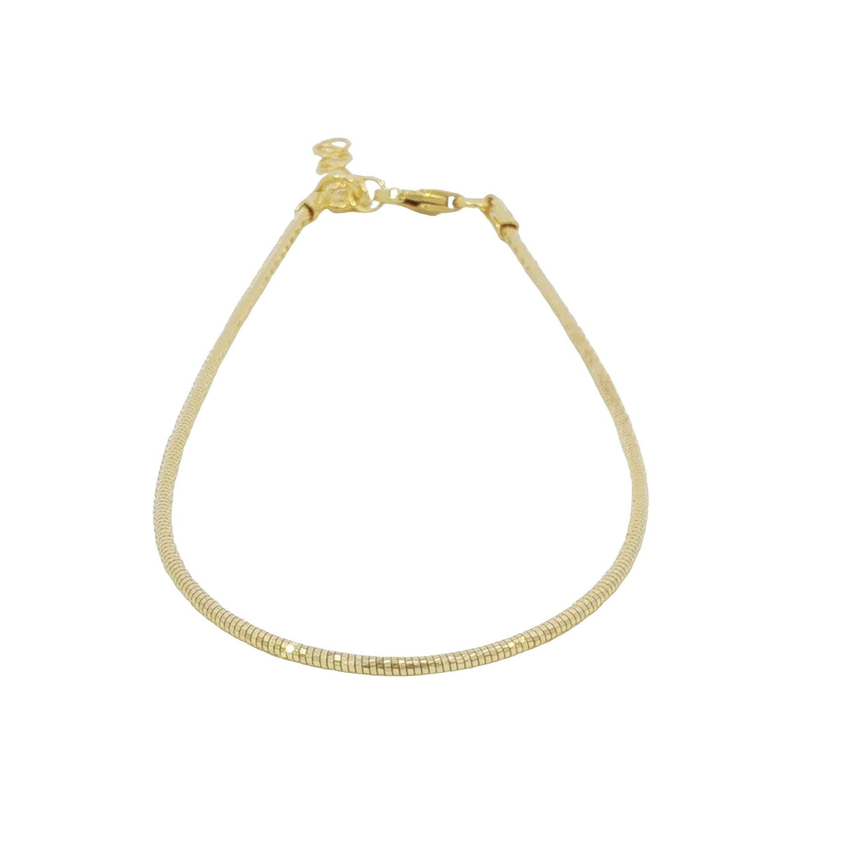 14k Solid Gold Diamond Cut Wire Bracelet