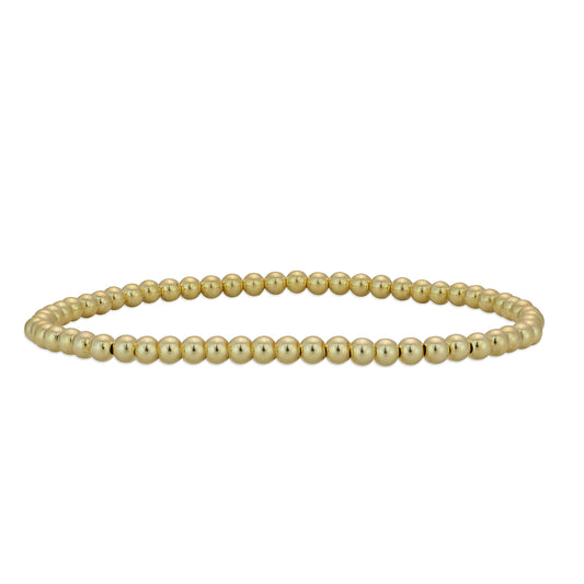 Anela 14 kt Gold Filled 3mm Beaded Bracelet