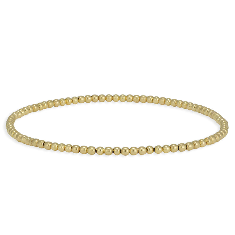 Anela 14 kt Gold Filled 2mm Beaded Bracelet