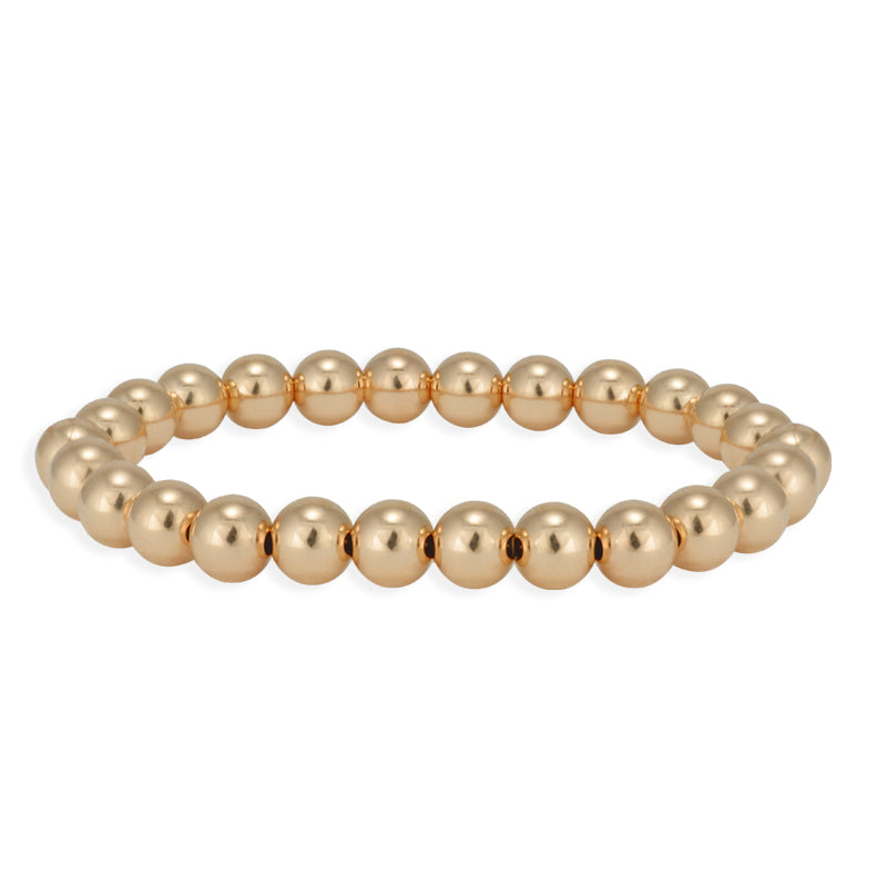 Anela 14 kt Gold Filled 6mm Beaded Bracelet