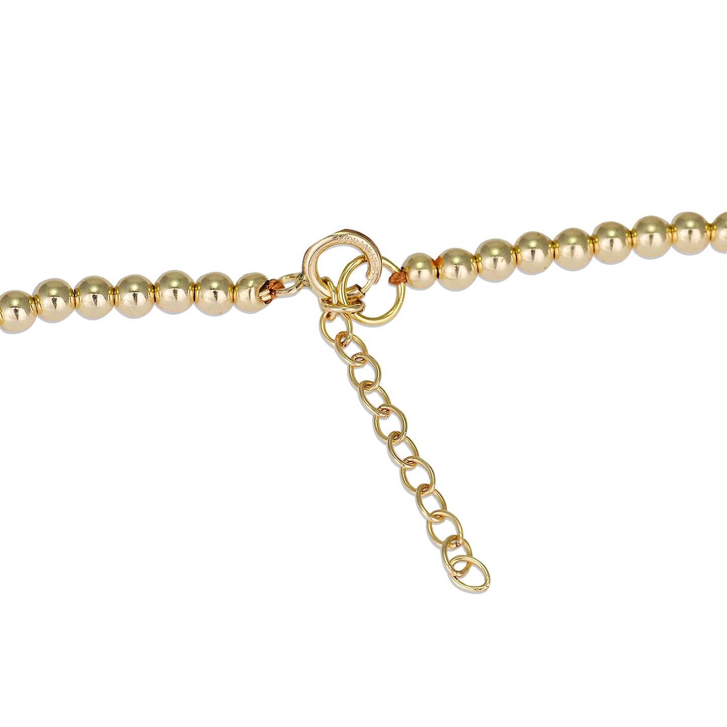 Anela 14 kt Gold Filled 3mm Beaded Necklace for Layering