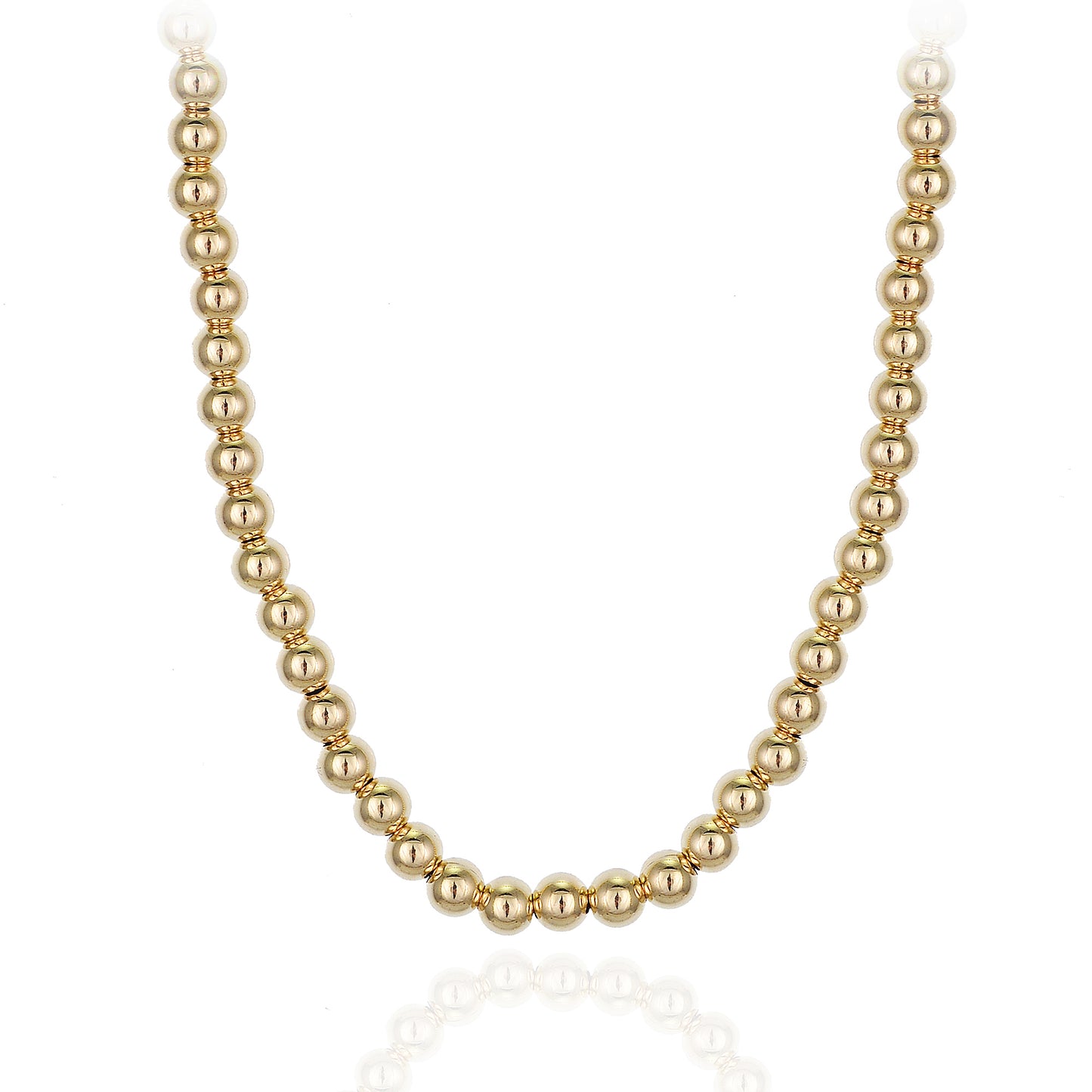 Anela 14 kt Gold Filled 3mm Beaded Necklace for Layering