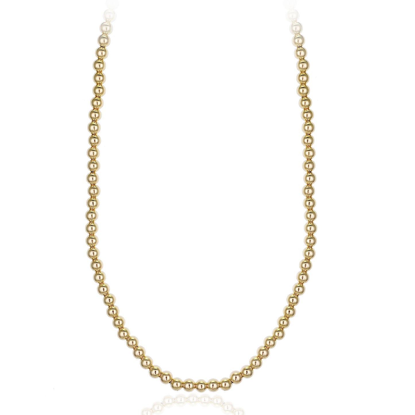 Anela 14 kt Gold Filled 4mm Beaded Necklace for Layering