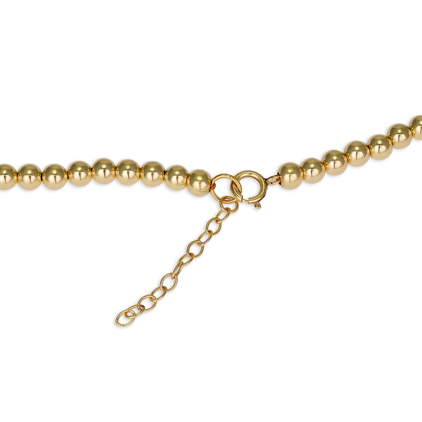 Anela 14 kt Gold Filled 4mm Beaded Necklace for Layering