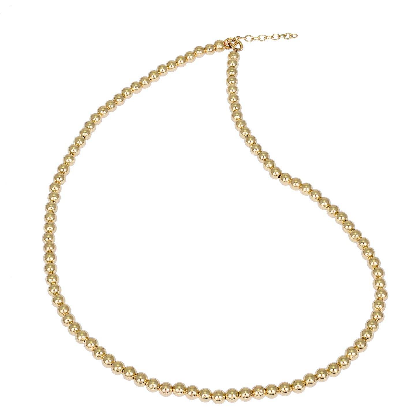 Anela 14 kt Gold Filled 4mm Beaded Necklace for Layering